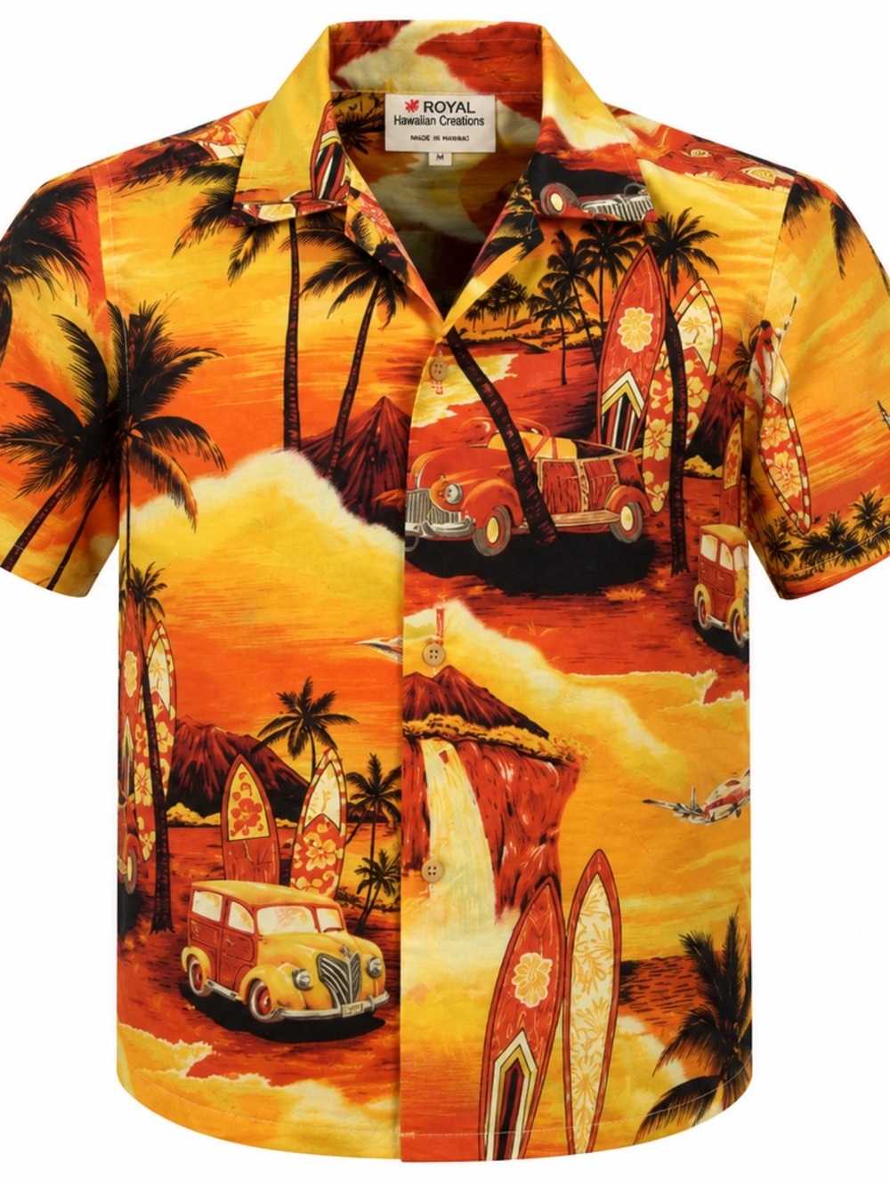 Hawaiian shirt boys size 6. Royal Hawaiian Caribbean made in Hawaii 100% cotton.